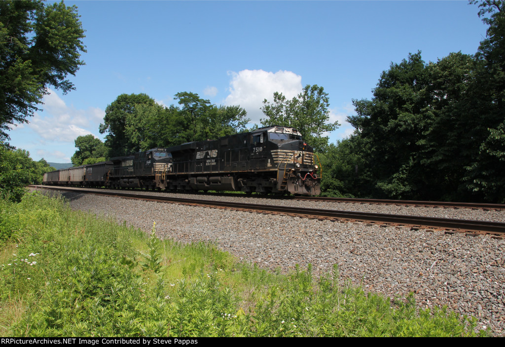 NS 7510 leads train 590